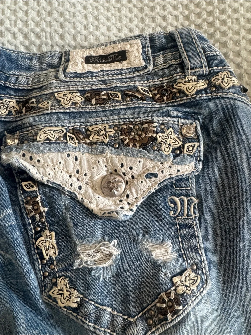 Miss Me Light Blue Boot Cut Jeans
